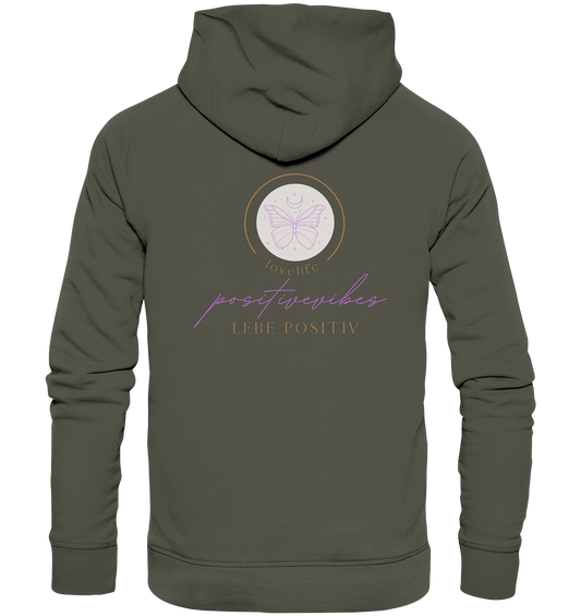 Herren Hoodie "positivevibes" - aus 85% Bio- Baumwolle