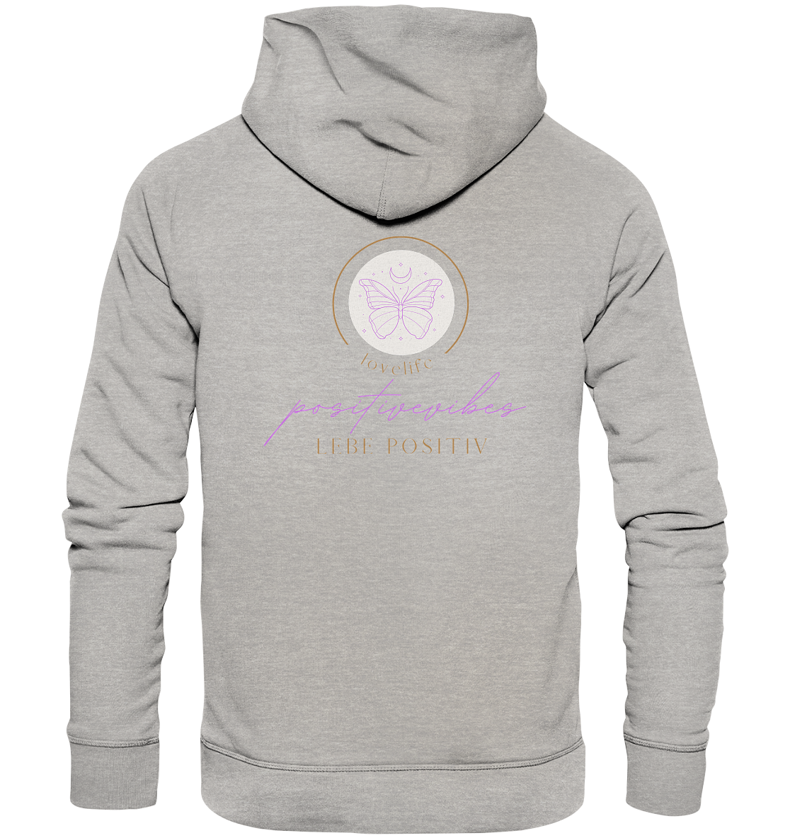 Herren Hoodie "positivevibes" - aus 85% Bio- Baumwolle