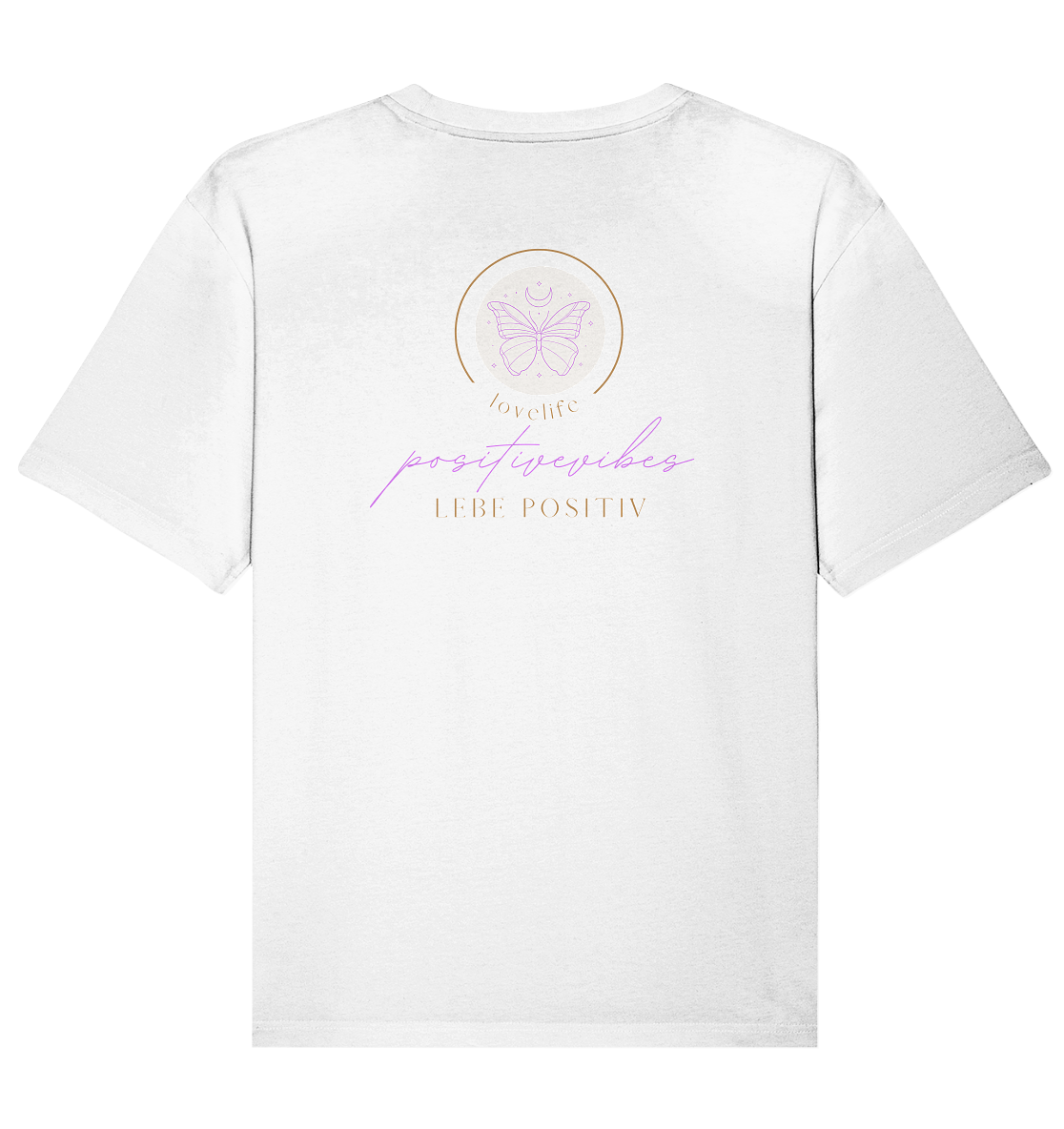 Relaxed Shirt "positivevibes" - aus 100% Bio- Baumwolle