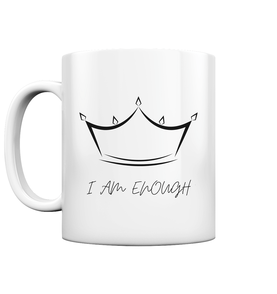 Tasse glossy "I am enough" Krone