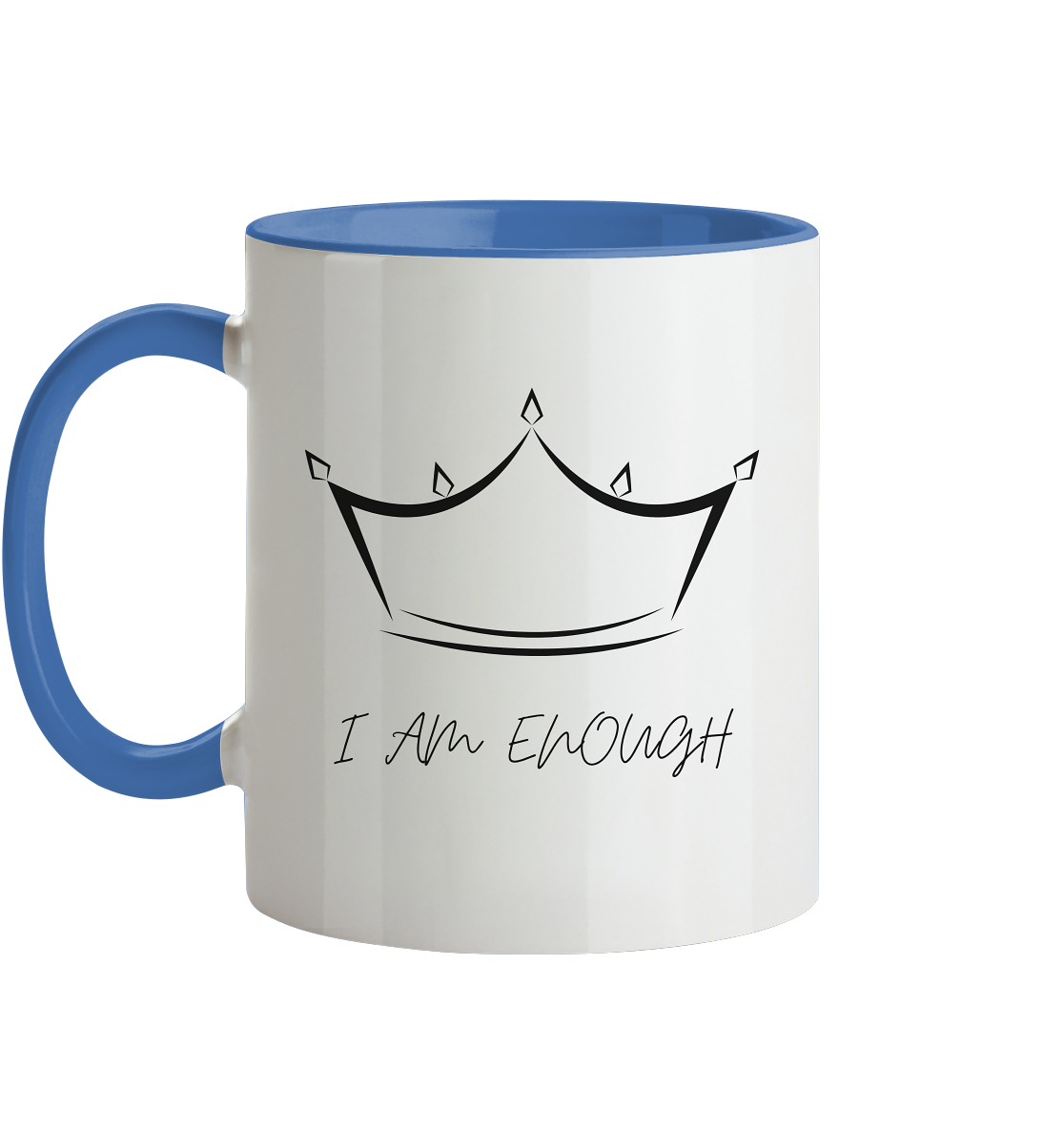 Tasse zweifarbig "I am enough" Krone