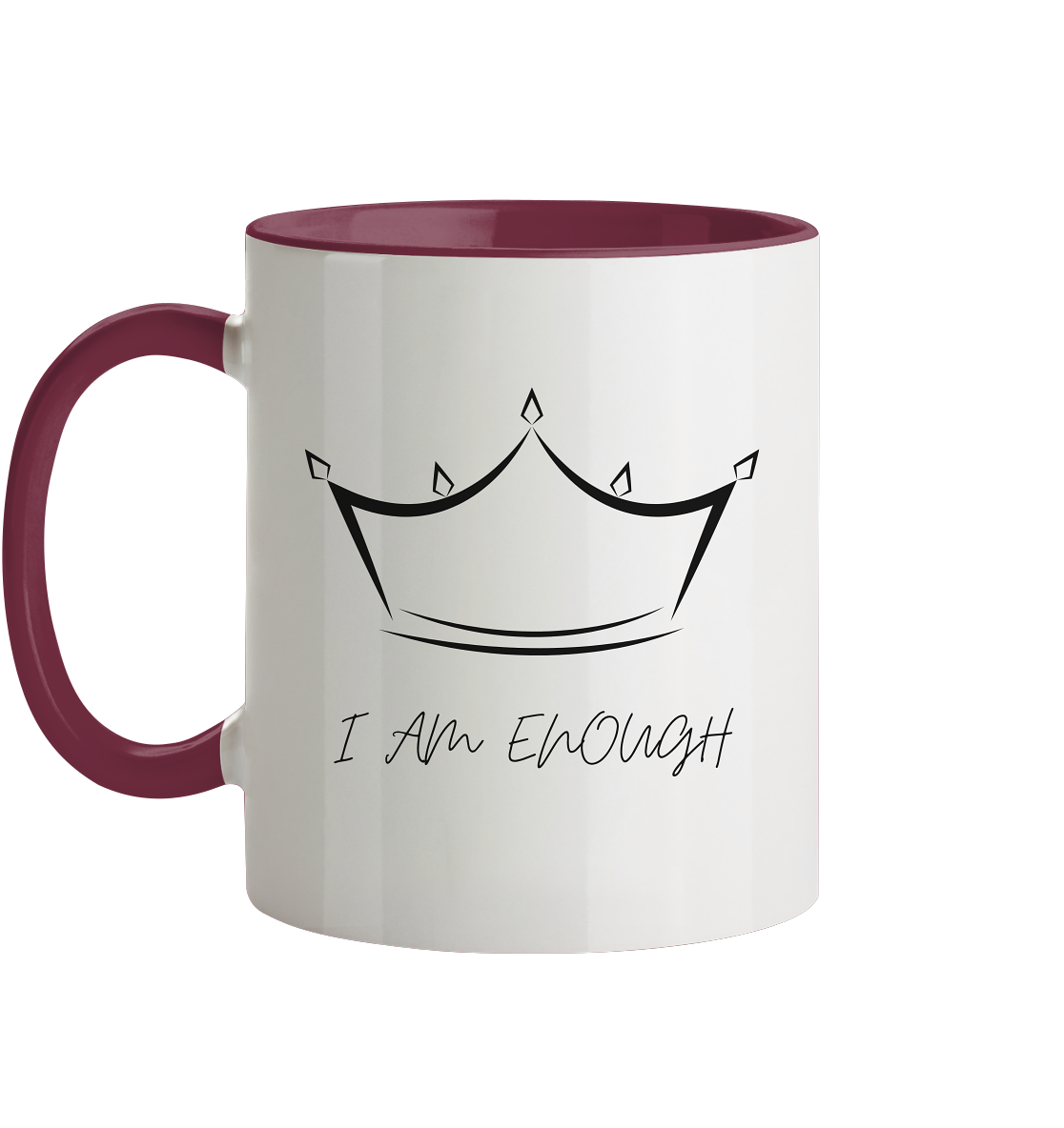 Tasse zweifarbig "I am enough" Krone