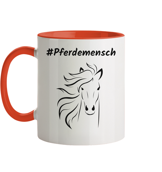 Tasse zweifarbig #Pferdemensch