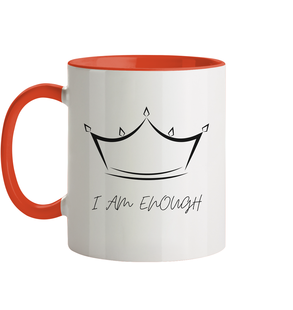 Tasse zweifarbig "I am enough" Krone