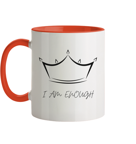 Tasse zweifarbig "I am enough" Krone