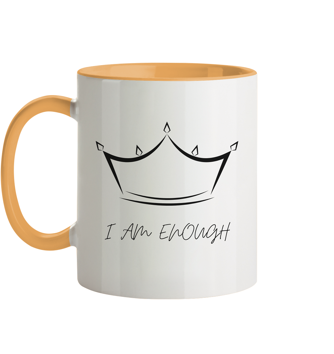 Tasse zweifarbig "I am enough" Krone