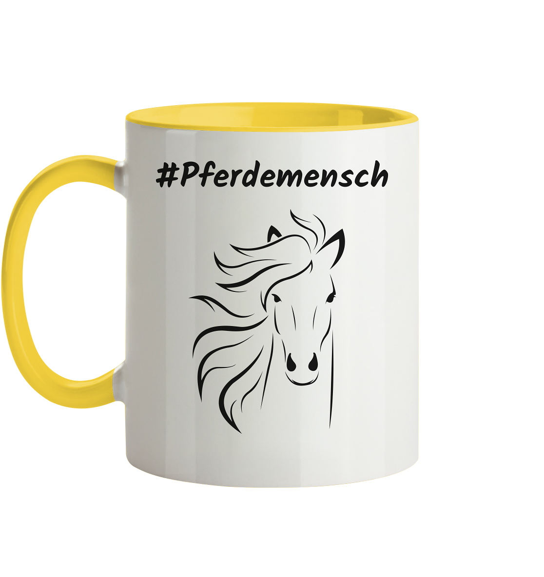 Tasse zweifarbig #Pferdemensch