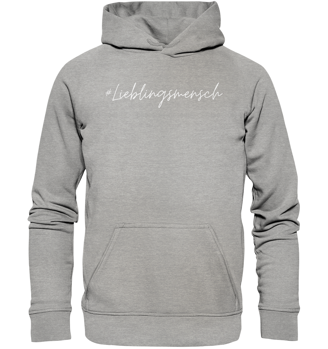 Hoodie #Lieblingsmensch, weiße Schrift - Basic Unisex Hoodie