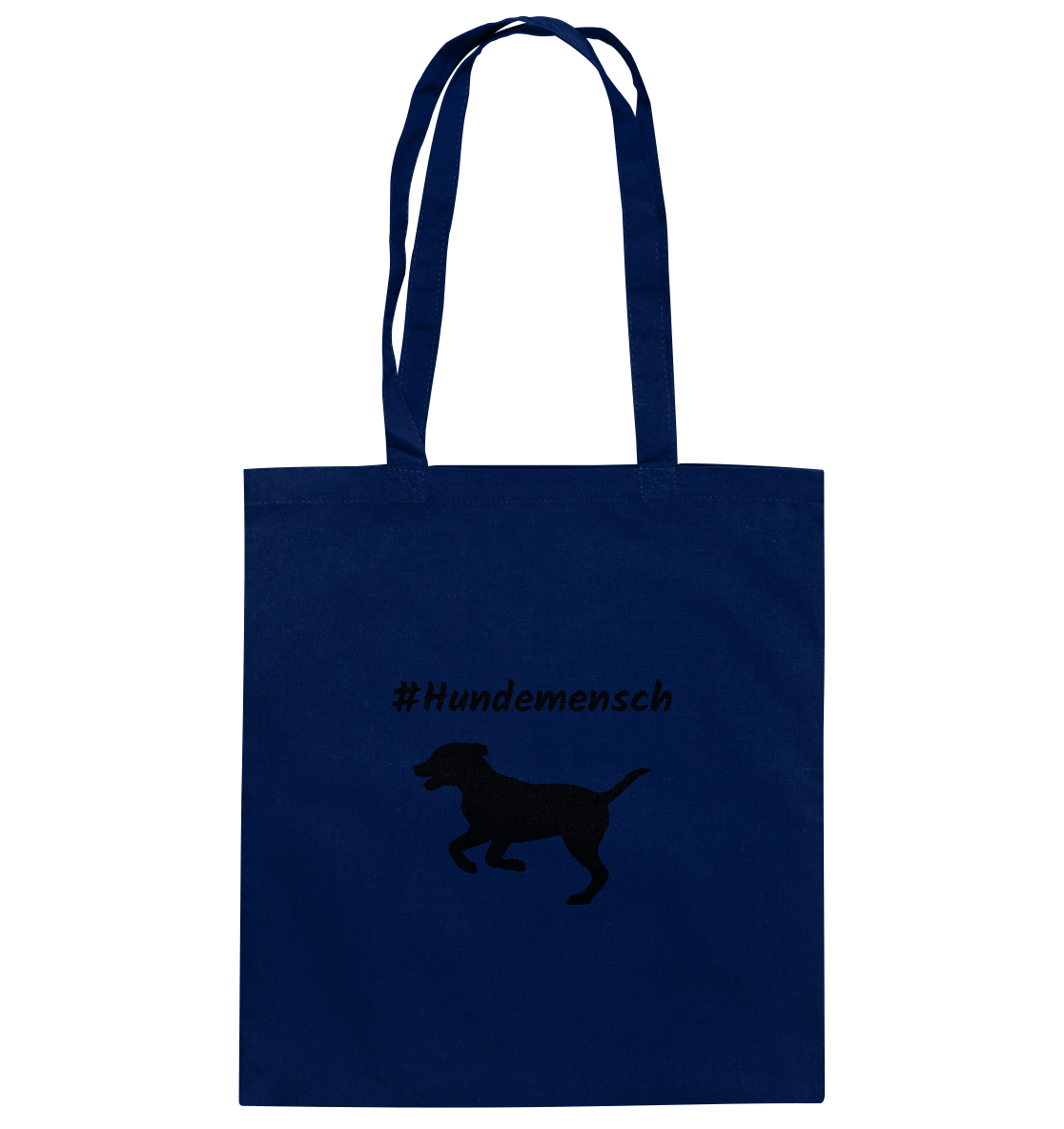 Tasche #Hundemensch, schwarze Schrift - Baumwolltasche