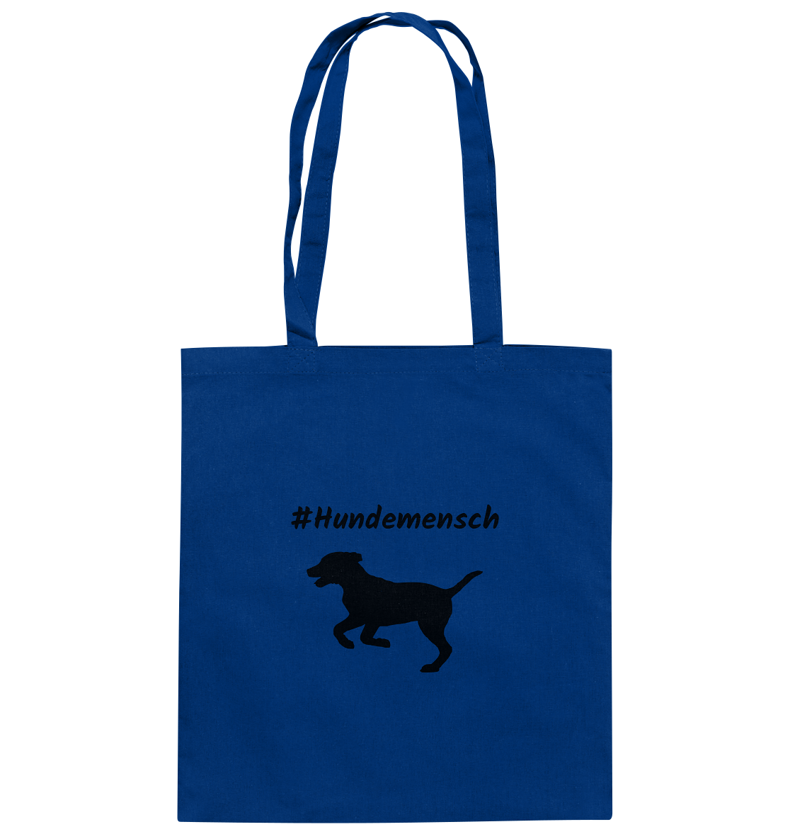 Tasche #Hundemensch, schwarze Schrift - Baumwolltasche