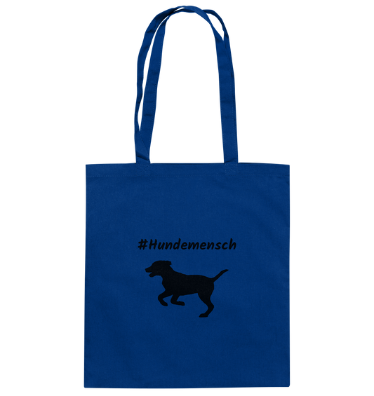 Tasche #Hundemensch, schwarze Schrift - Baumwolltasche