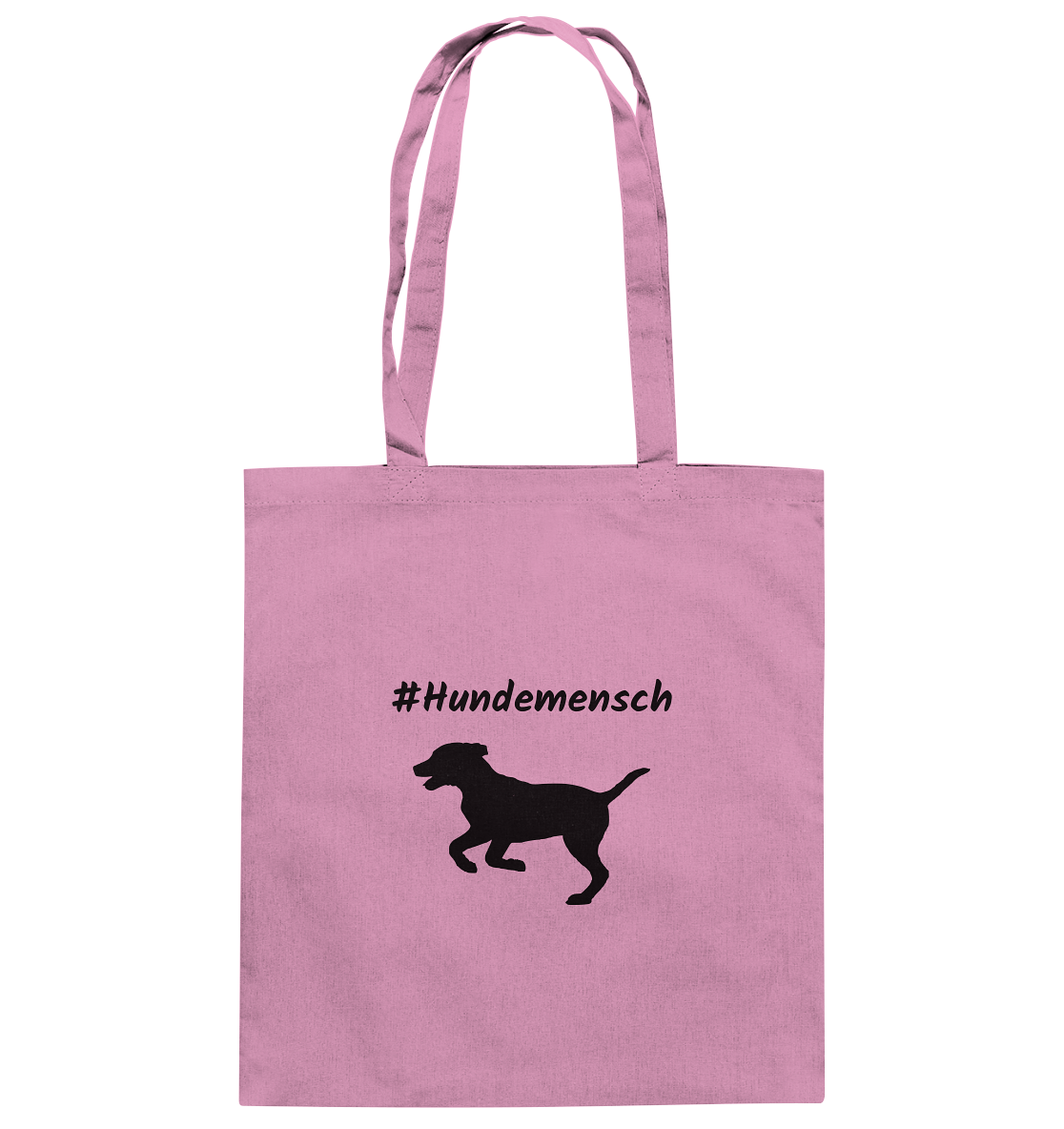 Tasche #Hundemensch, schwarze Schrift - Baumwolltasche