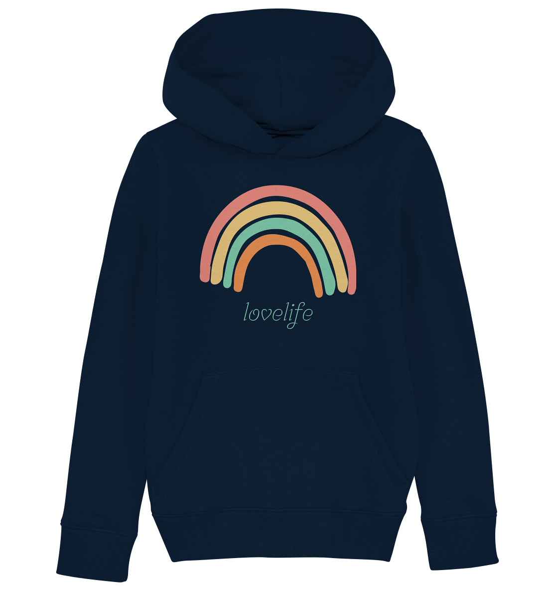 Kinder Hoodie "lovelife" - aus 85% Bio-Baumwolle