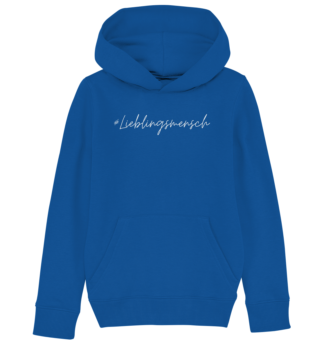 Kinder Hoodie "#Lieblingsmensch" weiße Schrift - aus 85% Bio-Baumwolle