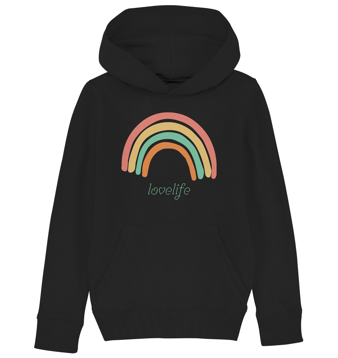 Kinder Hoodie "lovelife" - aus 85% Bio-Baumwolle