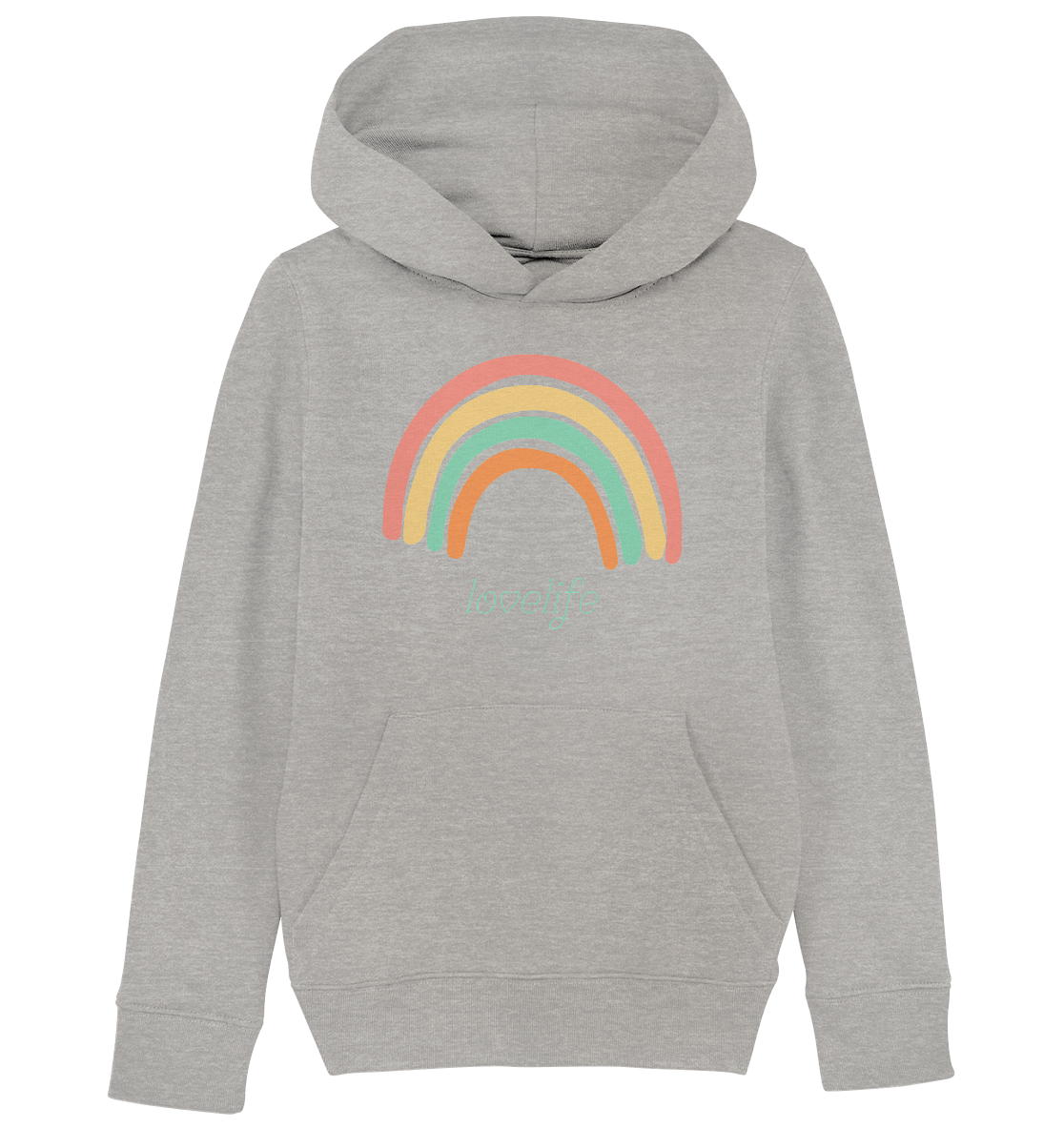 Kinder Hoodie "lovelife" - aus 85% Bio-Baumwolle