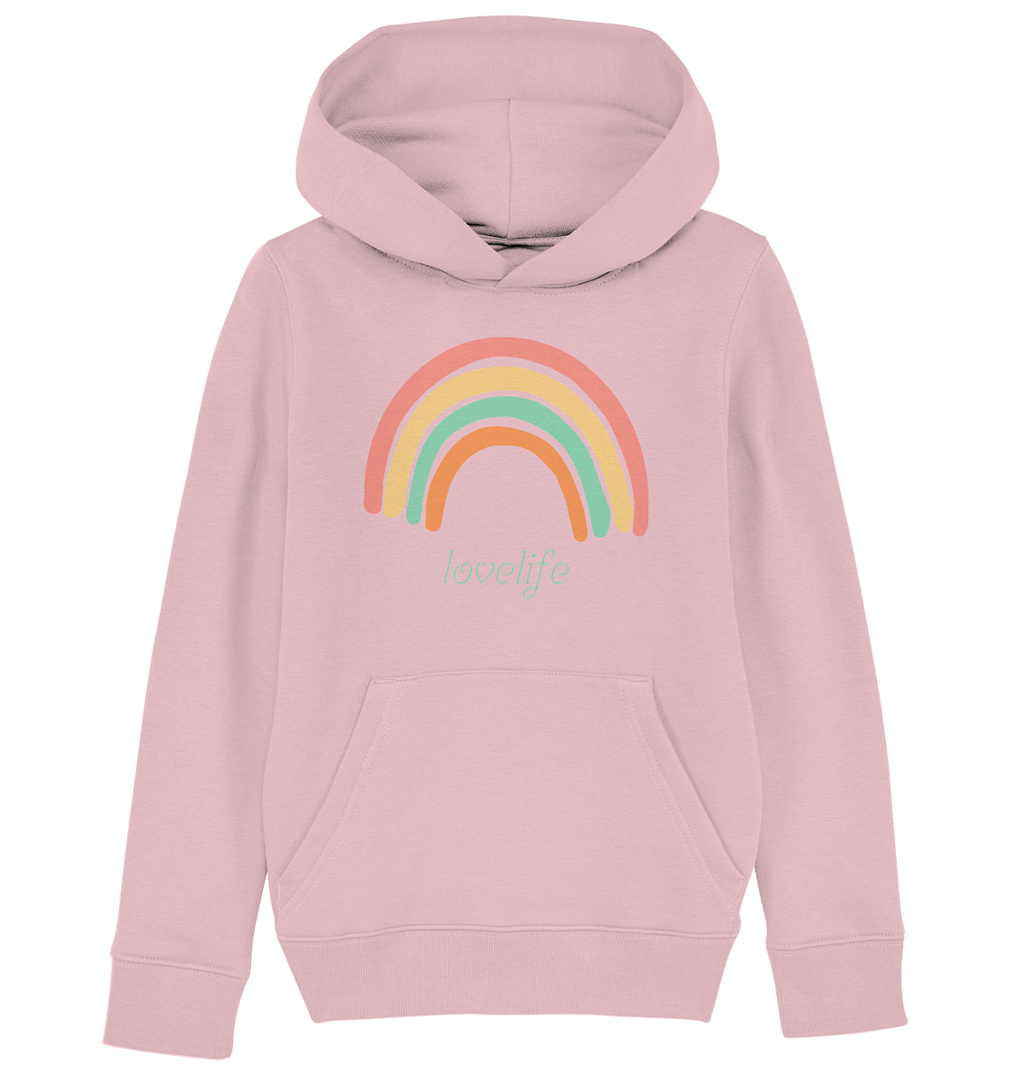 Kinder Hoodie "lovelife" - aus 85% Bio-Baumwolle