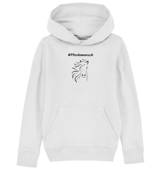 Kinder Hoodie #Pferdemensch - aus 85% Bio-Baumwolle