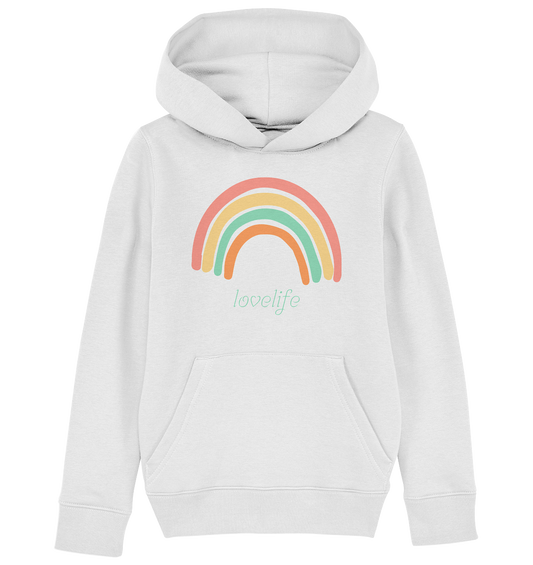 Kinder Hoodie "lovelife" - aus 85% Bio-Baumwolle