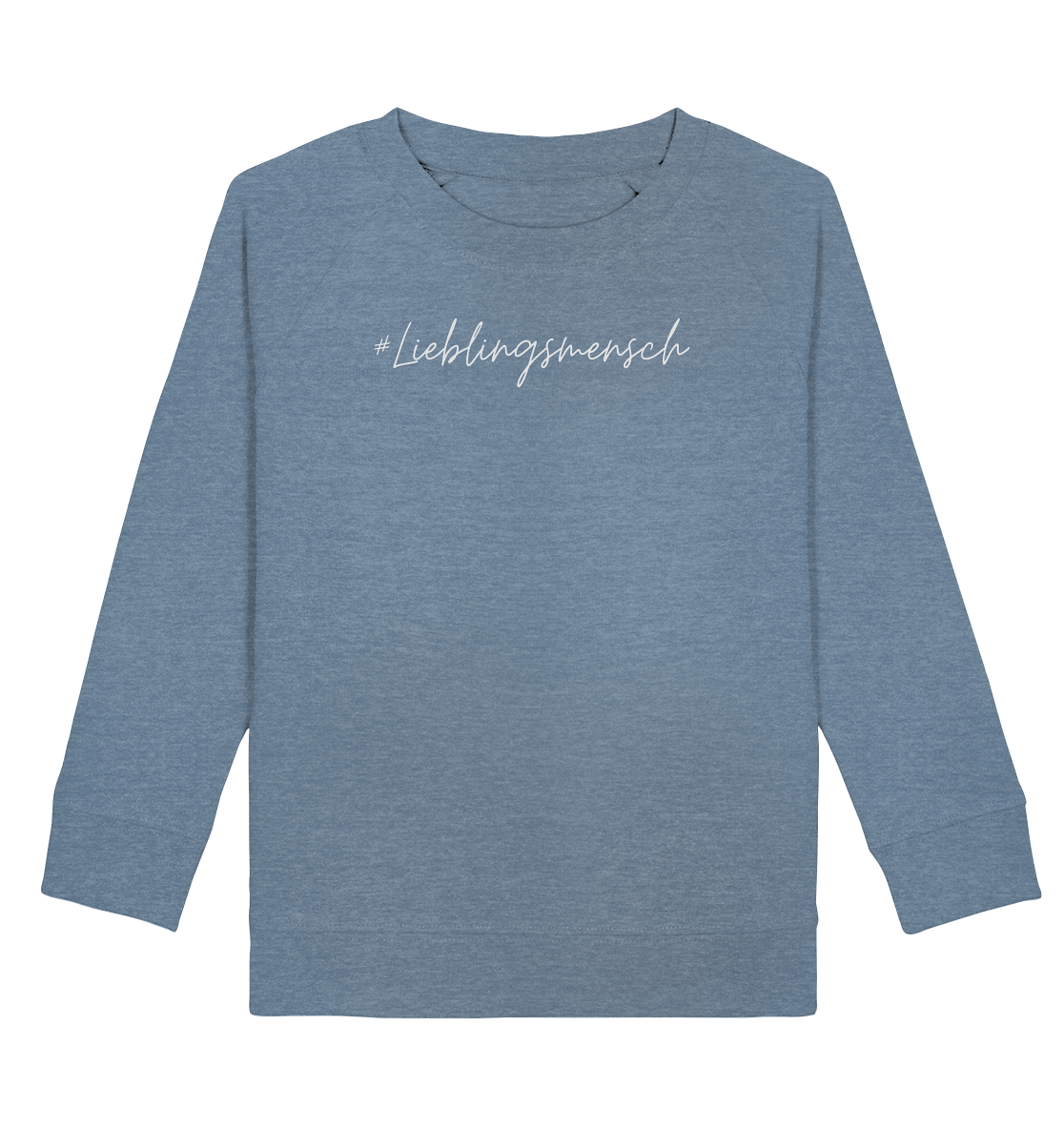 Kinder Sweatshirt "#Lieblingsmensch" weiße Schrift - Kids Organic Sweatshirt