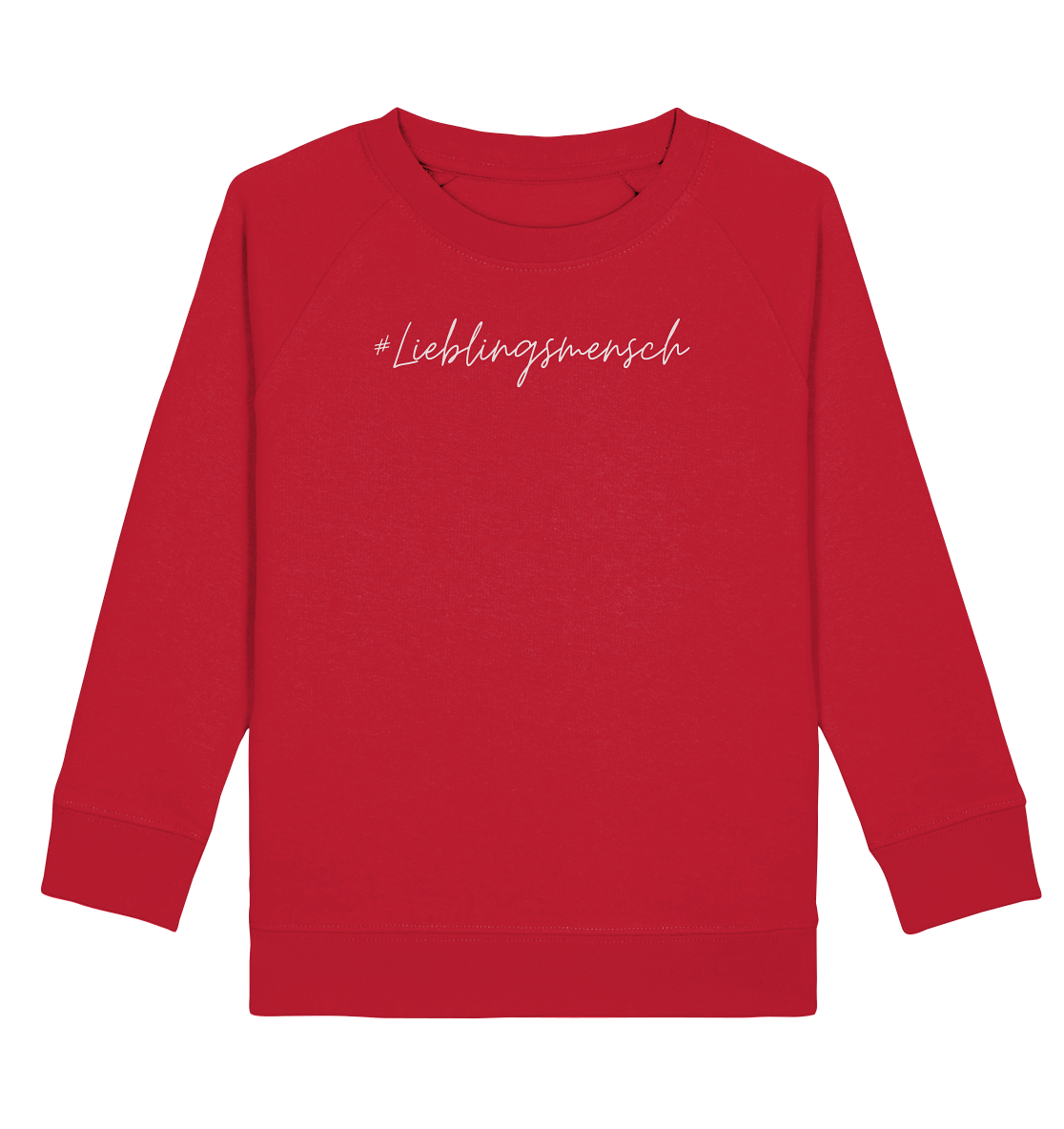 Kinder Sweatshirt "#Lieblingsmensch" weiße Schrift - Kids Organic Sweatshirt