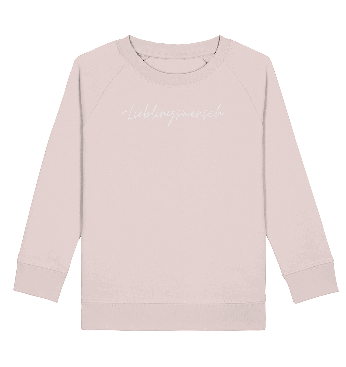 Kinder Sweatshirt "#Lieblingsmensch" weiße Schrift - Kids Organic Sweatshirt