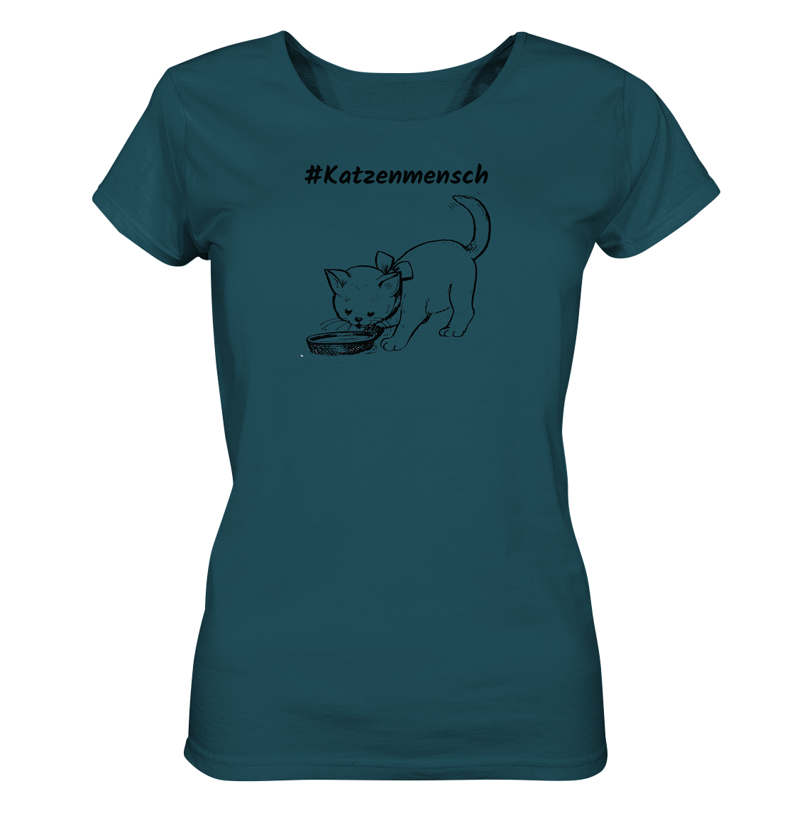 Damen T-Shirt #Katzenmensch 2 - aus 100 % Bio-Baumwolle