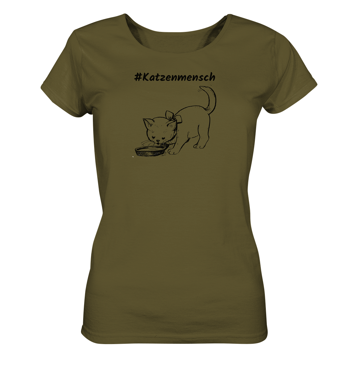 Damen T-Shirt #Katzenmensch 2 - aus 100 % Bio-Baumwolle