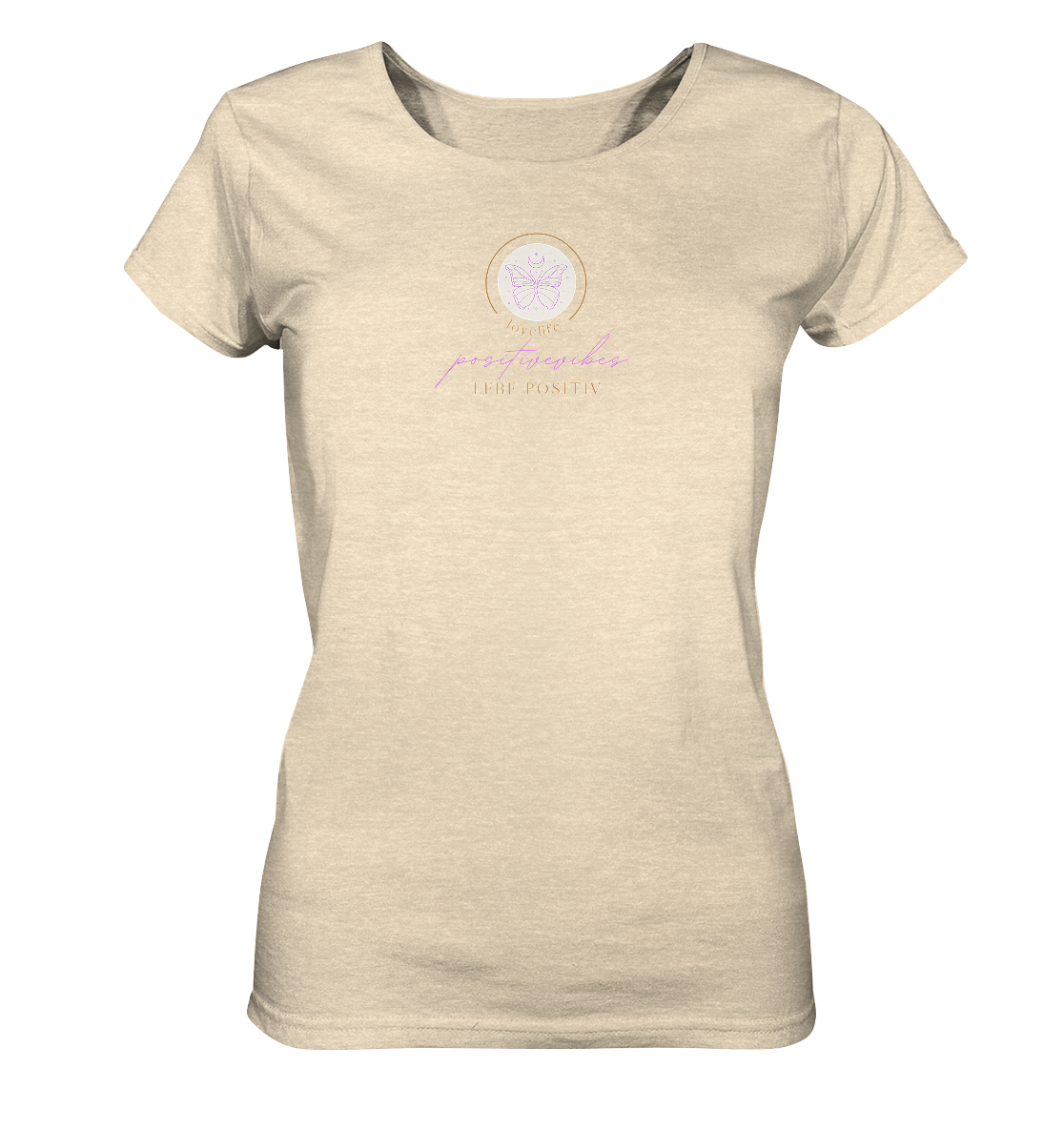 Damen T-Shirt "positivevibes" - aus 100% Bio- Baumwollet