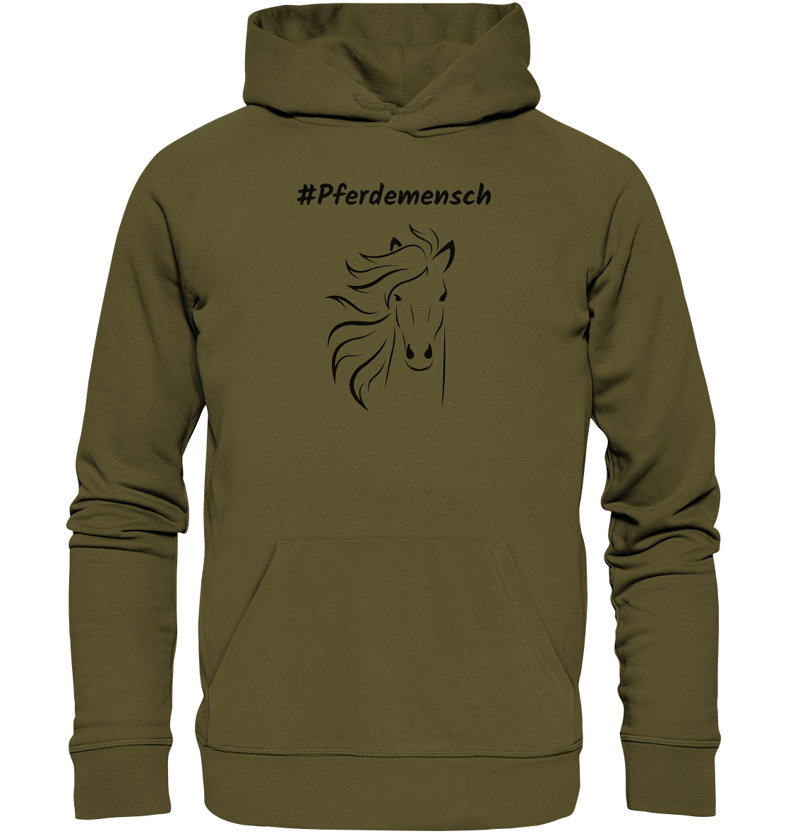 Hoodie #Pferdemensch - aus 85% Bio-Baumwolle