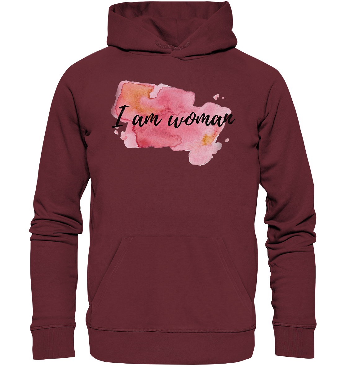 Hoodie "I am woman"  - aus 85% Bio-Baumwolle