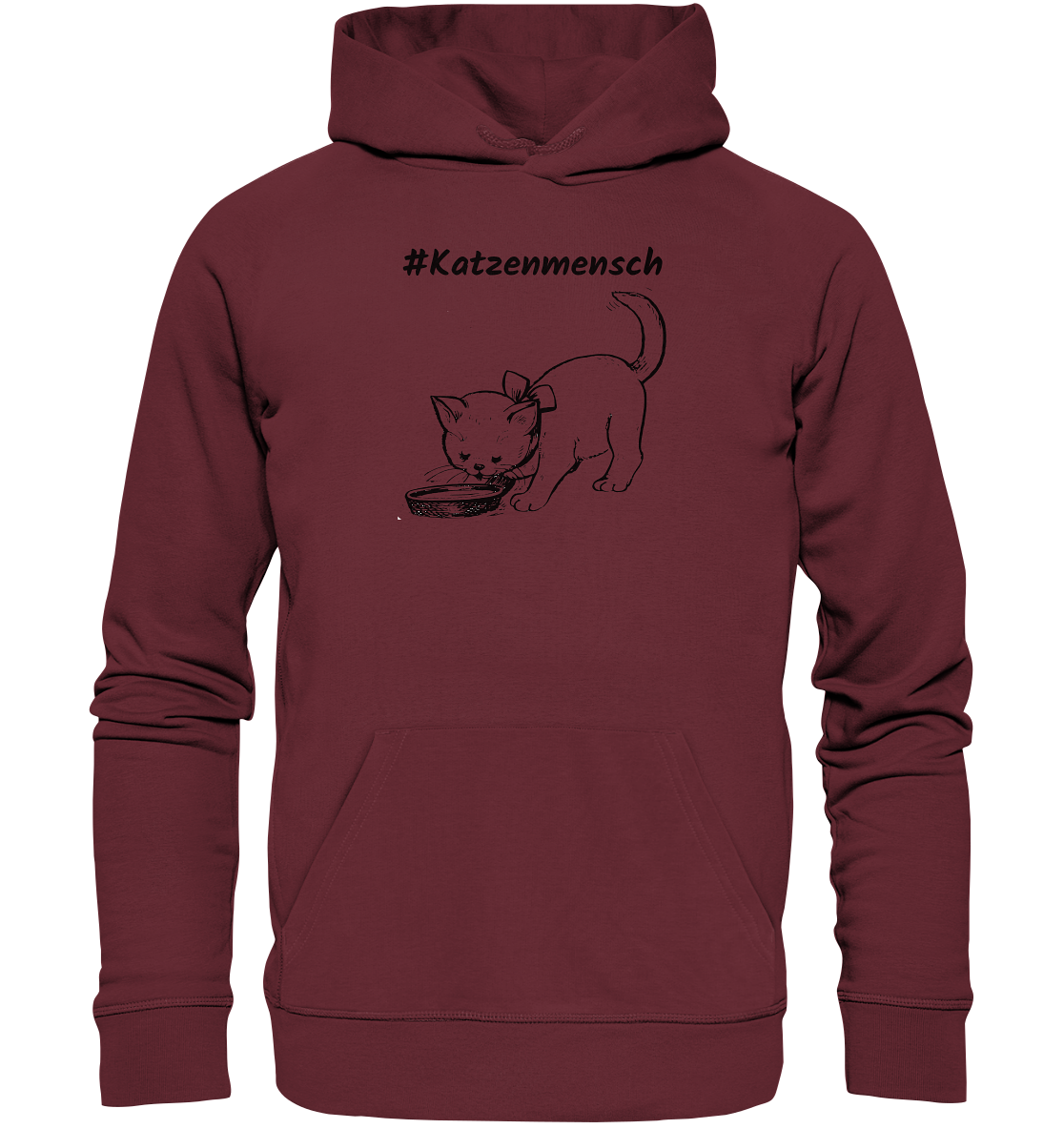 Hoodie #Katzenmensch 2 - aus 85% Bio-Baumwolle