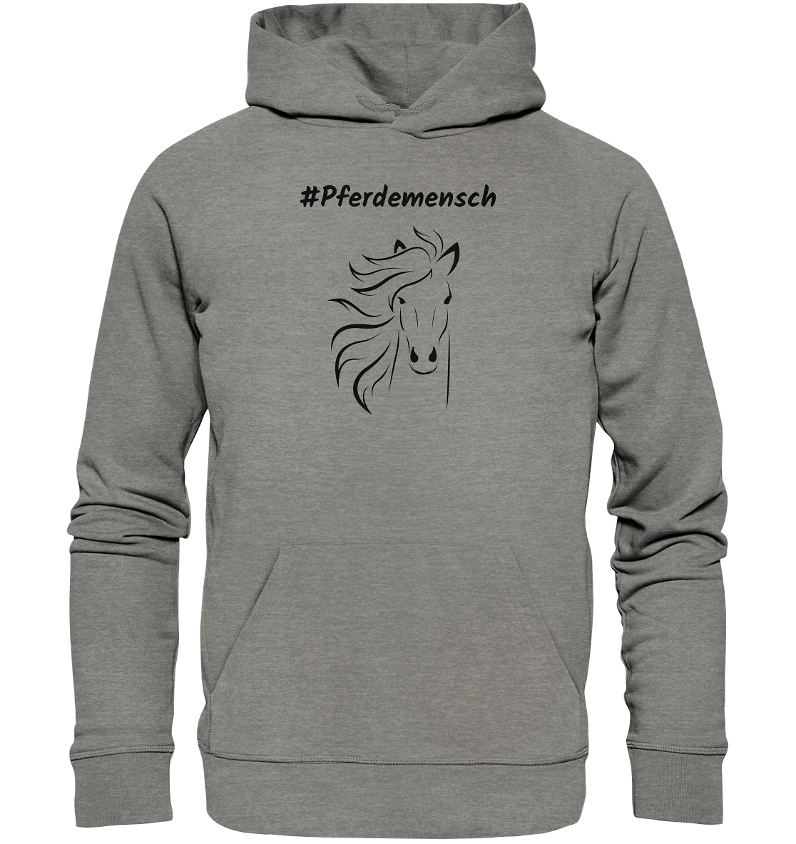 Hoodie #Pferdemensch - aus 85% Bio-Baumwolle