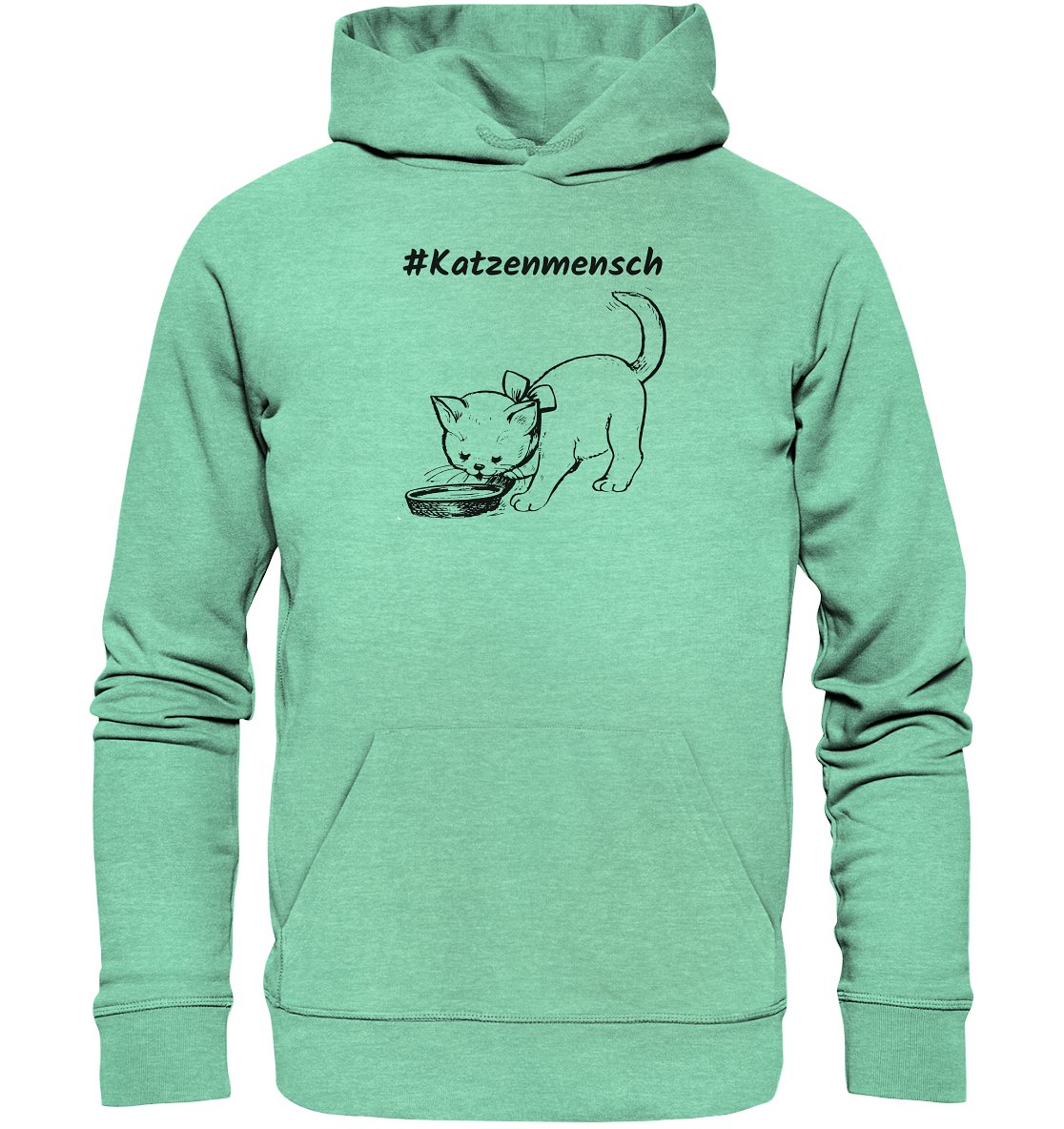 Hoodie #Katzenmensch 2 - aus 85% Bio-Baumwolle