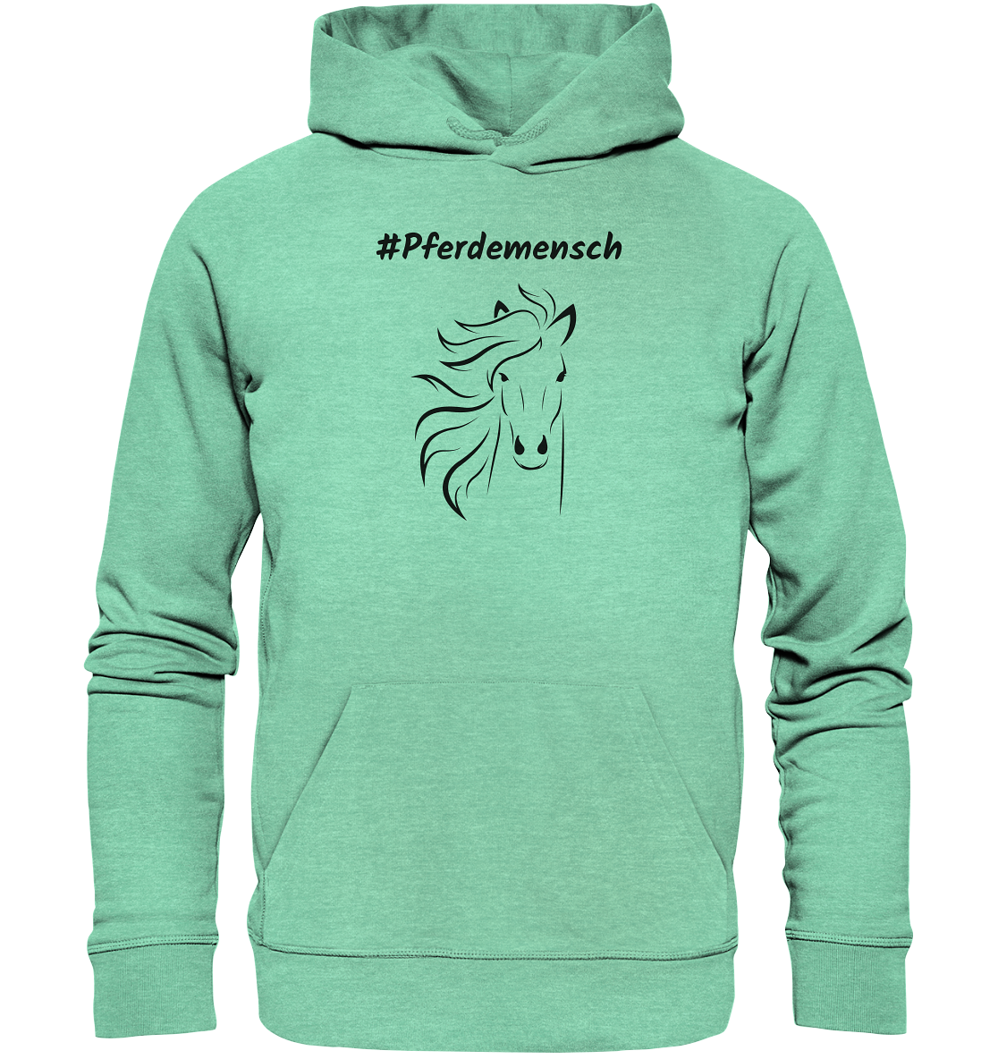 Hoodie #Pferdemensch - aus 85% Bio-Baumwolle