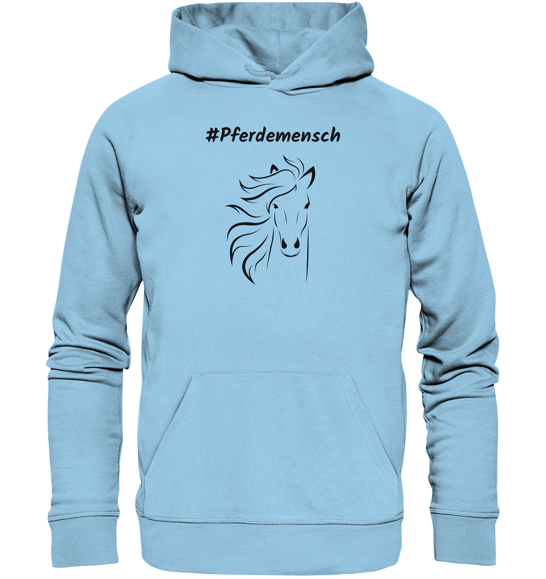 Hoodie #Pferdemensch - aus 85% Bio-Baumwolle