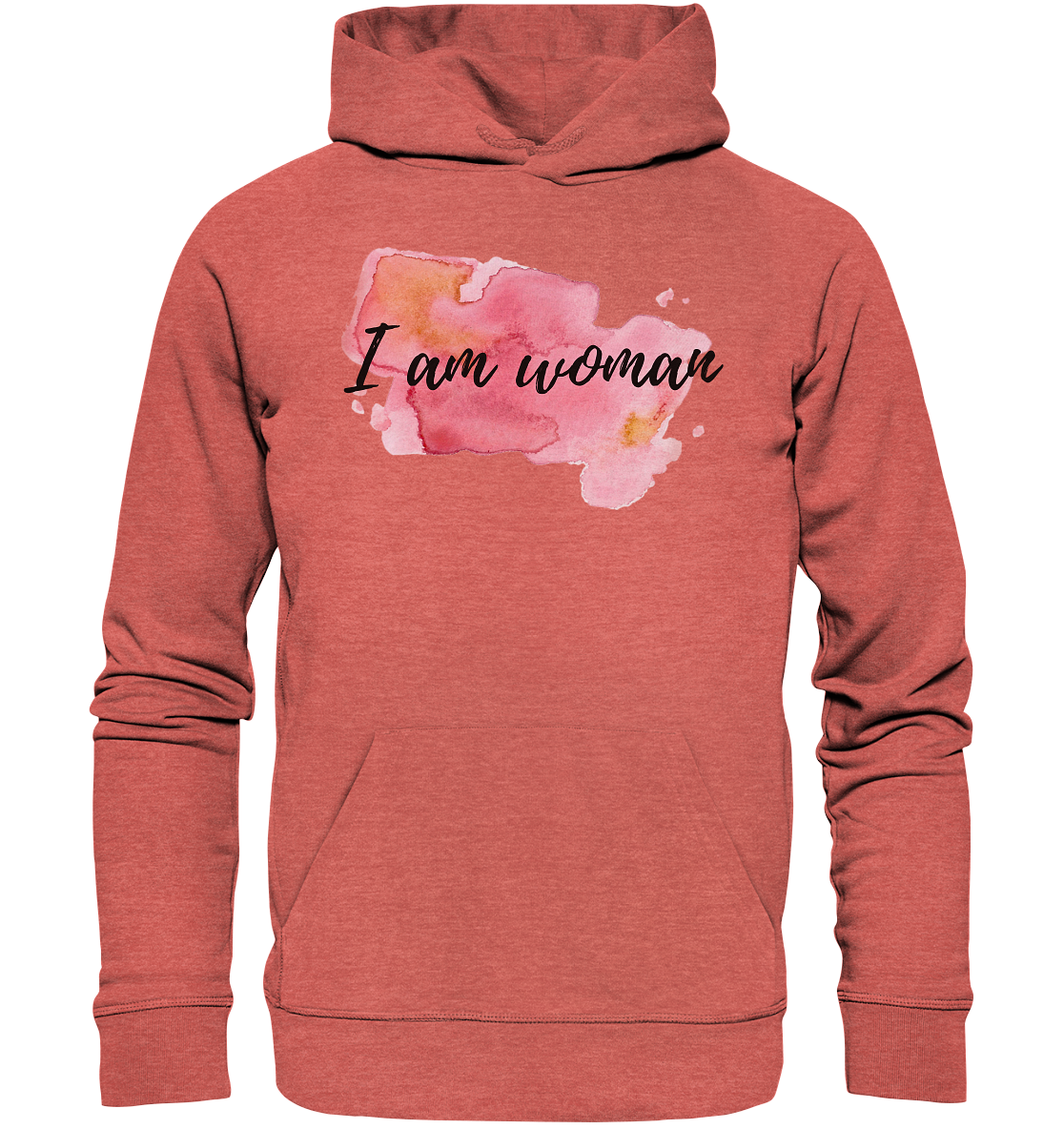 Hoodie "I am woman"  - aus 85% Bio-Baumwolle