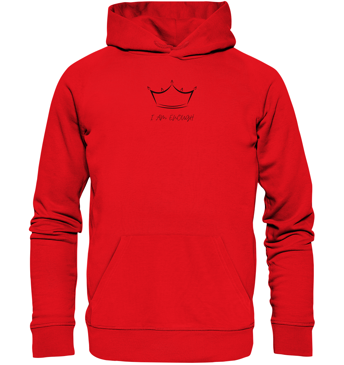 Damen Hoodie "I am enough" Krone - aus 85% Bio-Baumwolle