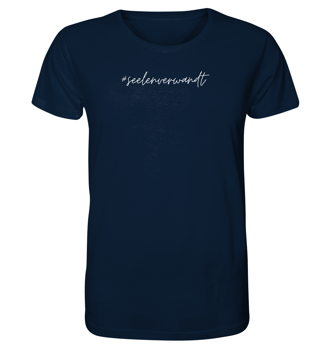 Herren T-Shirt #seelenverwandt, weiße Schrift - aus 100% Bio-Baumwolle