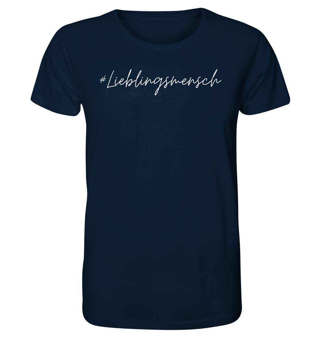 T-Shirt "#Lieblingsmensch" weiße Schrift aus Bio-Baumwolle