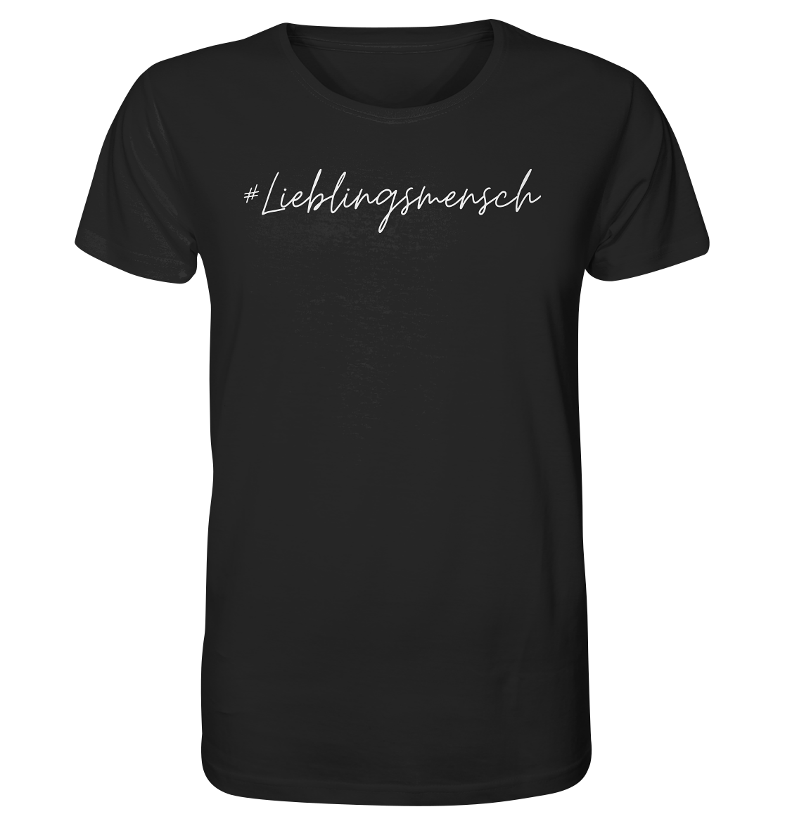 T-Shirt "#Lieblingsmensch" weiße Schrift aus Bio-Baumwolle