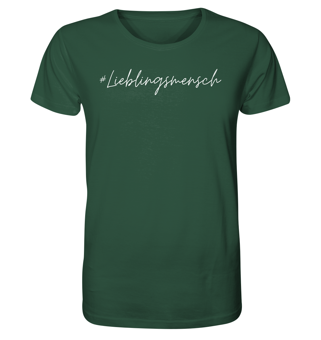 T-Shirt "#Lieblingsmensch" weiße Schrift aus Bio-Baumwolle