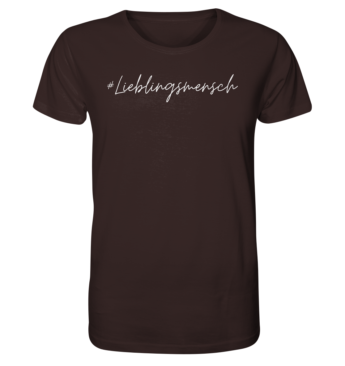 T-Shirt "#Lieblingsmensch" weiße Schrift aus Bio-Baumwolle