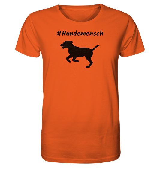 T-Shirt #Hundemensch, schwarze Schrift - aus 100% Bio-Baumwolle