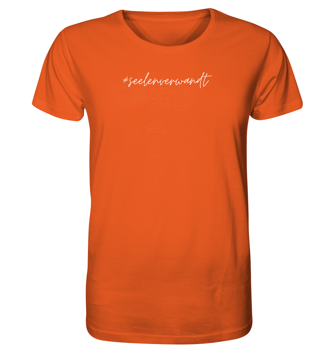 Herren T-Shirt #seelenverwandt, weiße Schrift - aus 100% Bio-Baumwolle