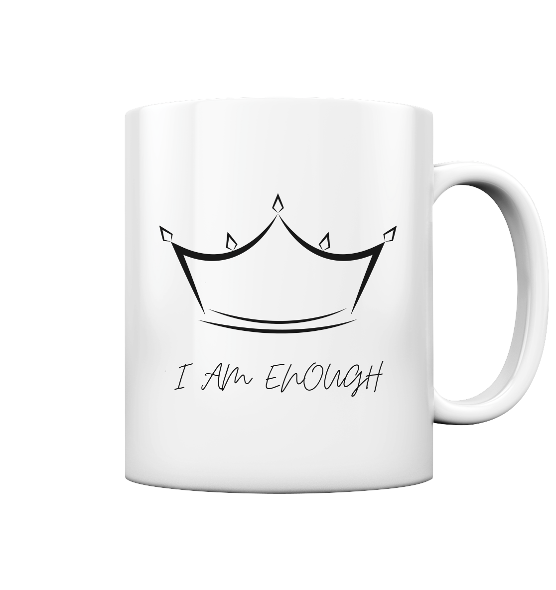 Tasse glossy "I am enough" Krone