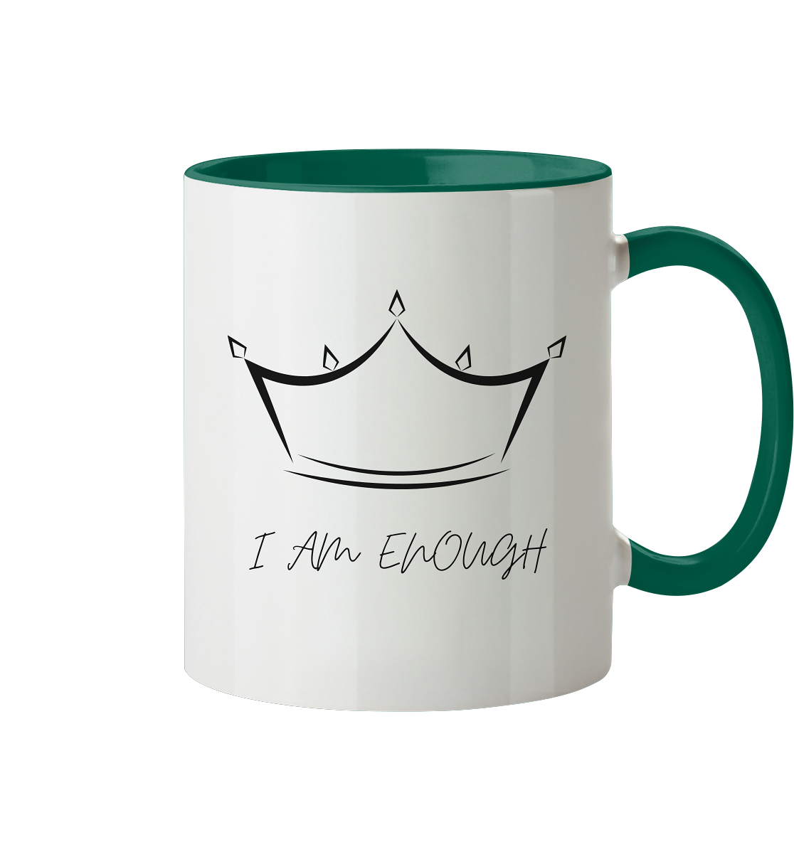 Tasse zweifarbig "I am enough" Krone