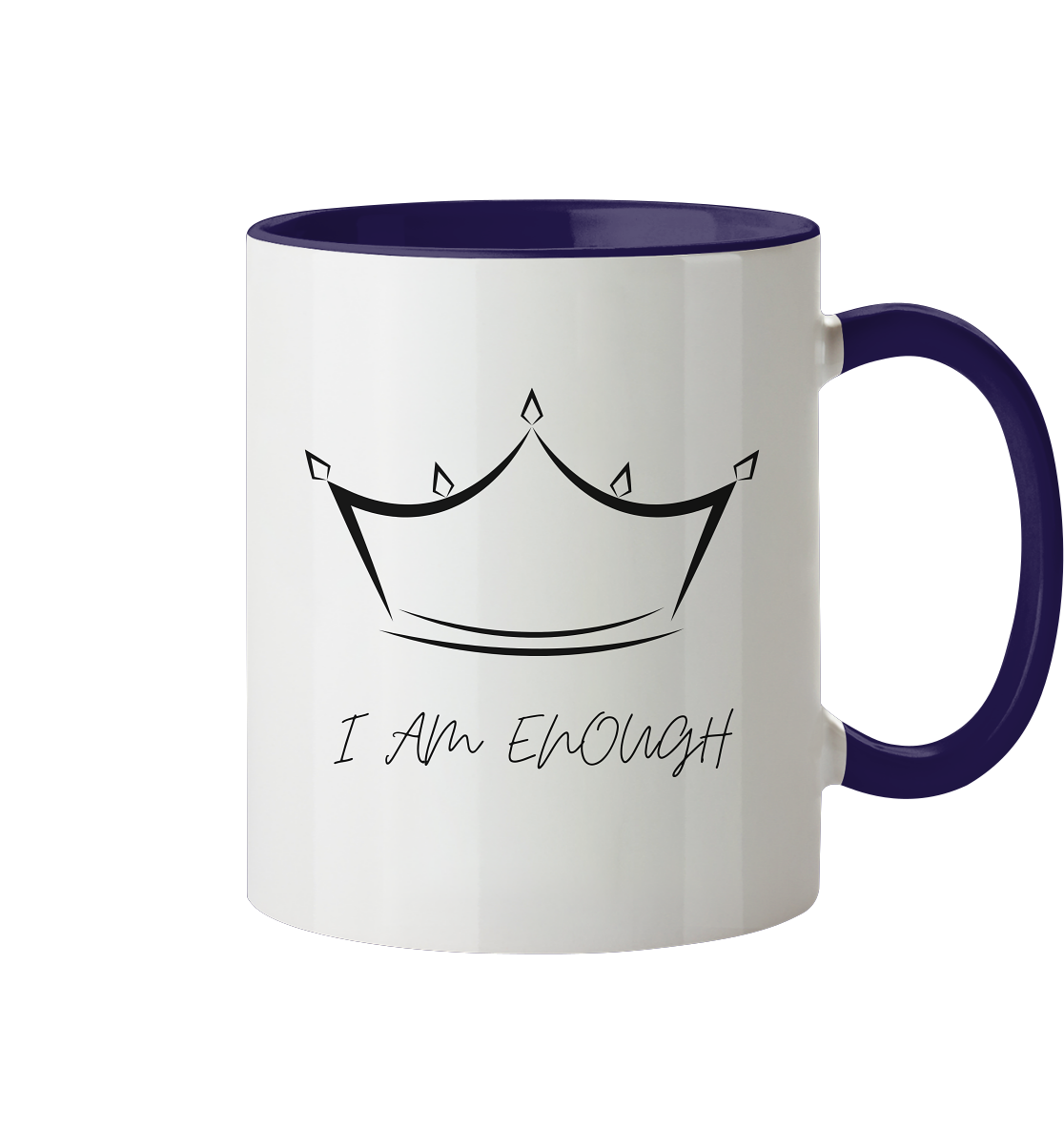 Tasse zweifarbig "I am enough" Krone