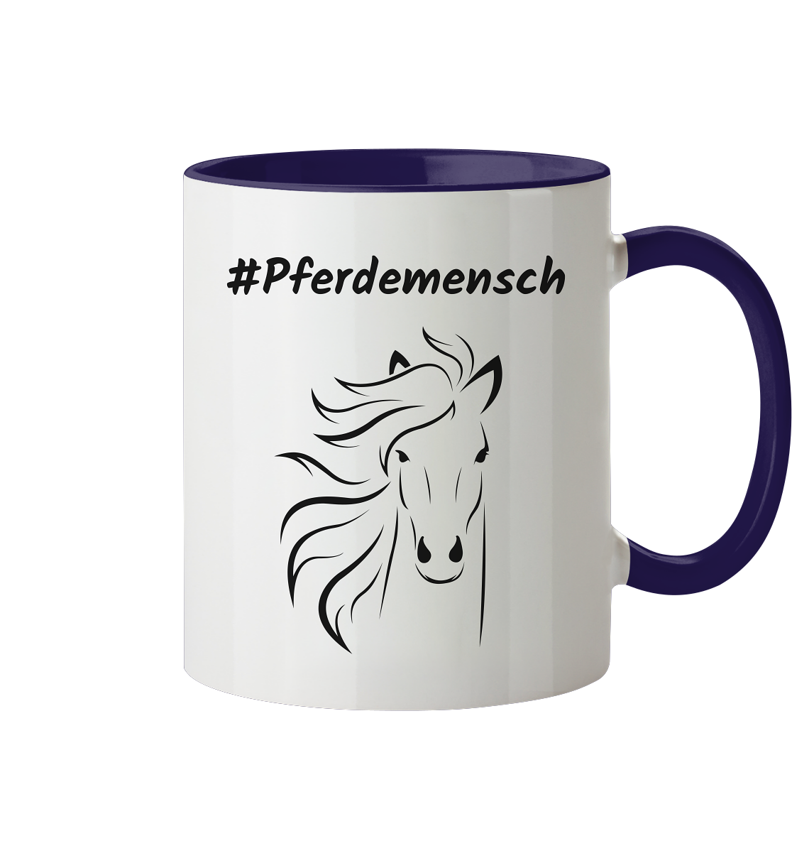 Tasse zweifarbig #Pferdemensch