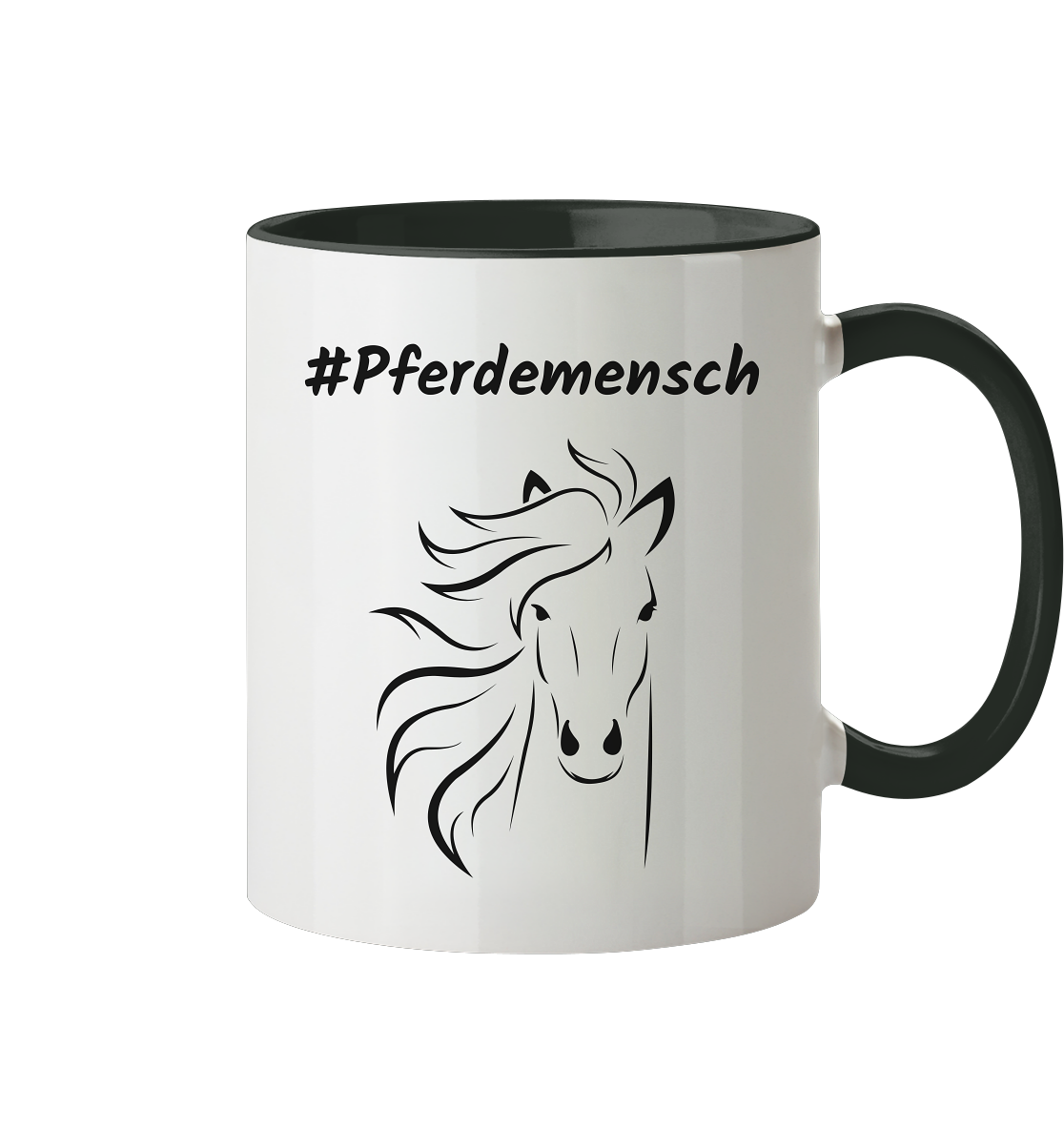 Tasse zweifarbig #Pferdemensch